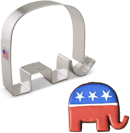 Ann Clark Cookie Cutter Republican GOP Elephant Cookie Cutter 3 5/8"