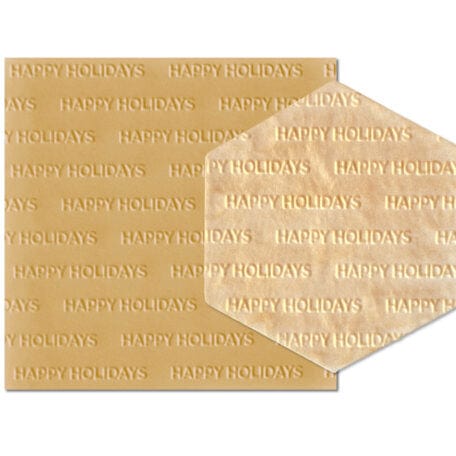 Intricut Edibles Parchment Paper Parchment Texture Sheets - Christmas Text Happy Holidays