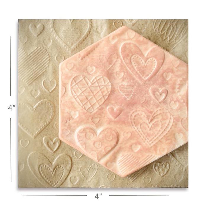 Intricut Edibles Parchment Paper Parchment Texture Sheets - Heart Designs 1