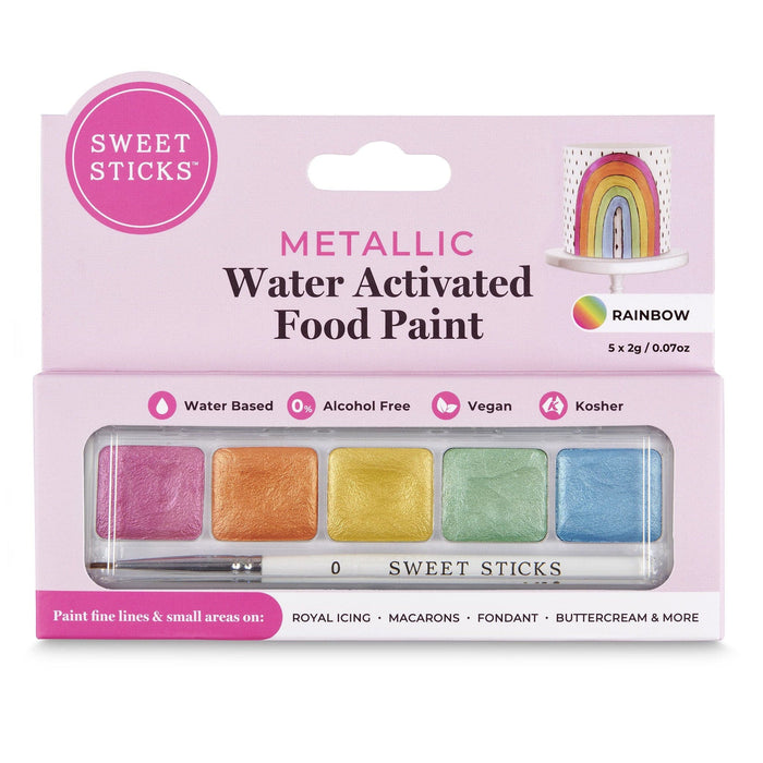 Sweet Sticks Edible Paints Water Activated Food Paint - Rainbow