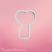 The Cookie Countess Cookie Cutter Heart Key Cookie Cutter