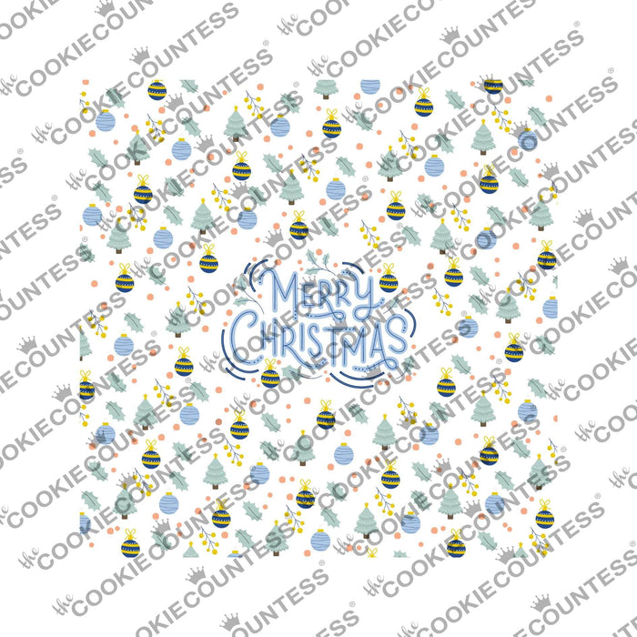 The Cookie Countess Digital Art Download Blue Christmas - Digital Download, Cutter and/or Artwork