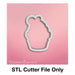 The Cookie Countess Digital Art Download STL Cutter File only Christmas Cupcake - Digital Download, Cutter and/or Artwork