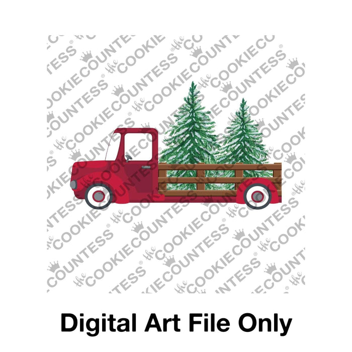 The Cookie Countess Digital Art Download Vintage Truck with trees - Digital Download, Cutter and/or Artwork
