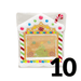 The Cookie Countess Packaging Pack of 10 Gingerbread House Cookie Bag
