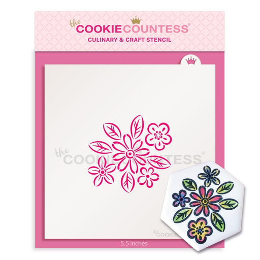The Cookie Countess PYO Stencil Default Graphic Flowers PYO Stencil - Drawn by Krista