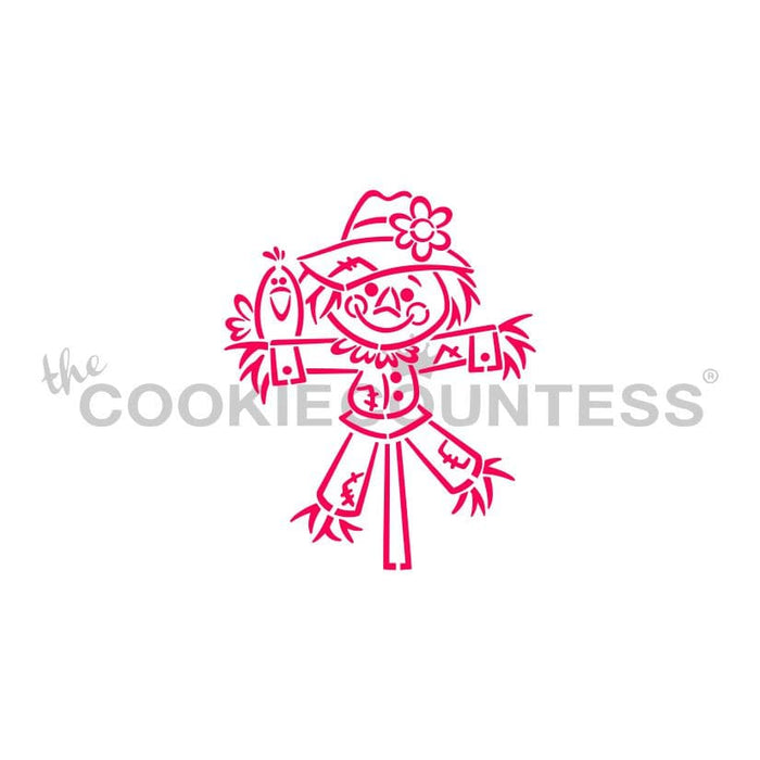 The Cookie Countess PYO Stencil Scarecrow Boy Stencil - Drawn by Krista