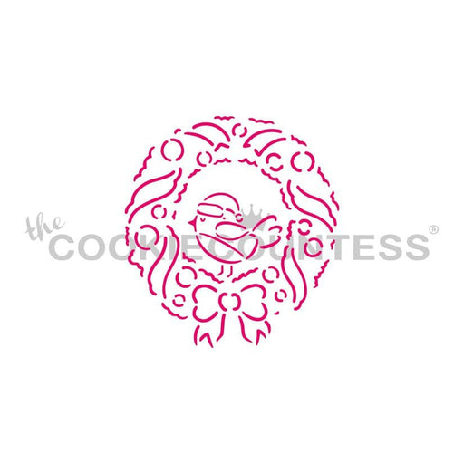 The Cookie Countess PYO Stencil Wreath with Bird PYO Stencil