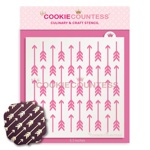The Cookie Countess Stencil Arrows Pattern Stencil