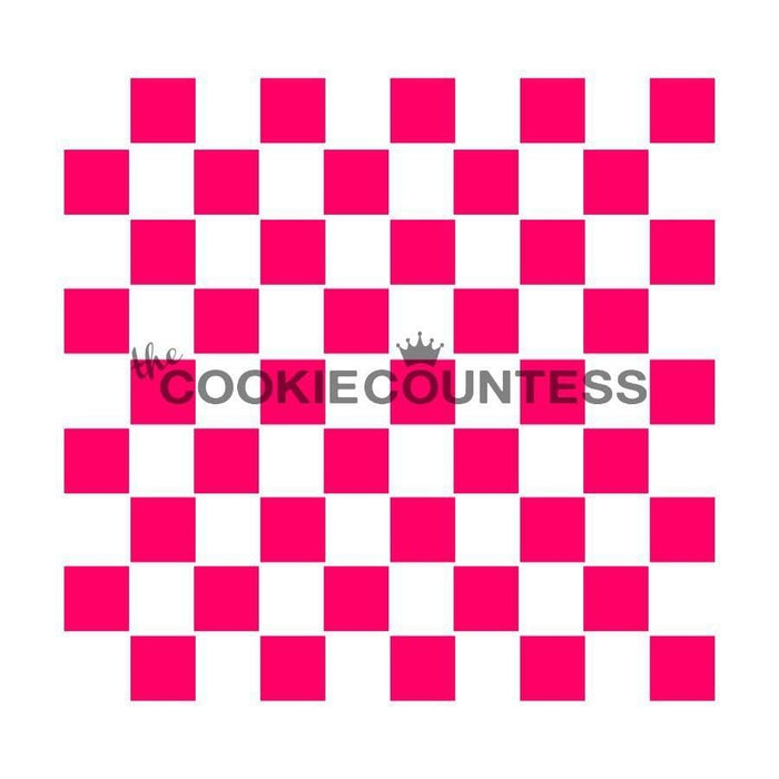 The Cookie Countess Stencil Checkerboard Pattern Stencil