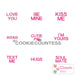 The Cookie Countess Stencil Conversation Hearts Classic Mini 1" Sayings Stencil