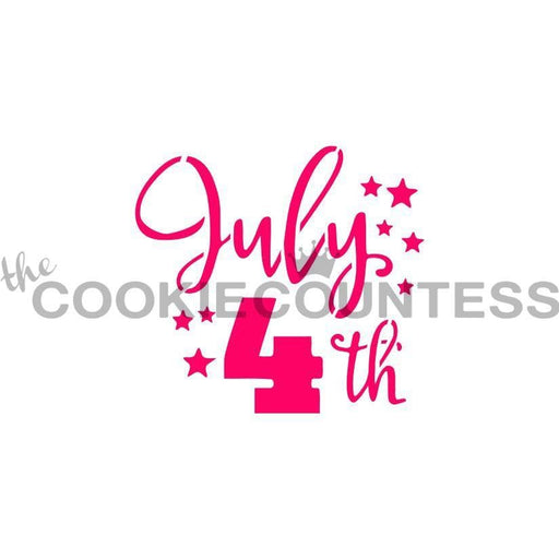 The Cookie Countess Stencil Default July 4th and Stars Stencil