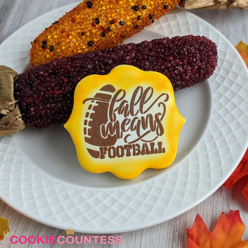 The Cookie Countess Stencil Fall Means Football Stencil