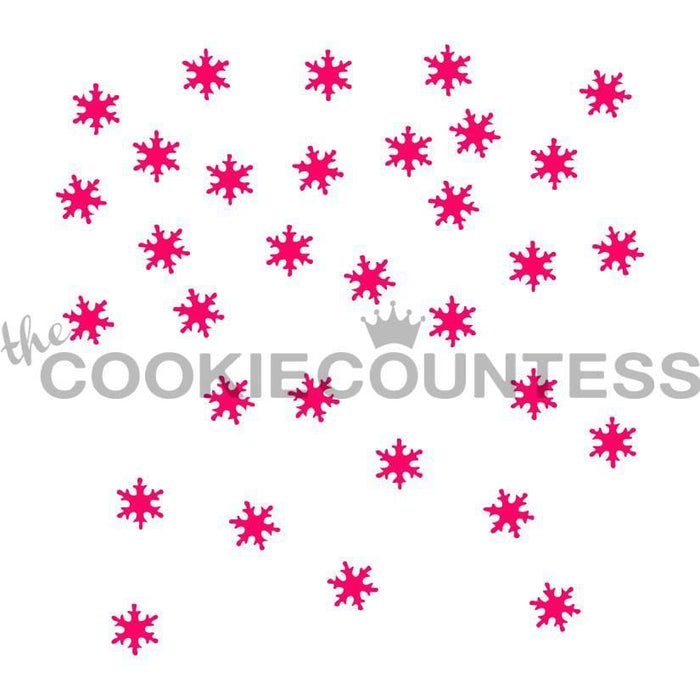 The Cookie Countess Stencil Falling Snow Stencil