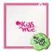 The Cookie Countess Stencil Kiss Me Script with Shamrock Stencil