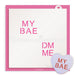 The Cookie Countess Stencil Modern Conversation Hearts Large 2" Sayings Stencil Set