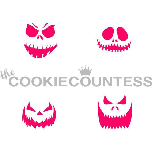 The Cookie Countess Stencil New Pumpkin Faces Stencil