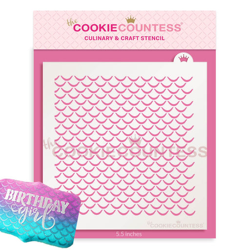 The Cookie Countess Stencil Scales Outlines Stencil