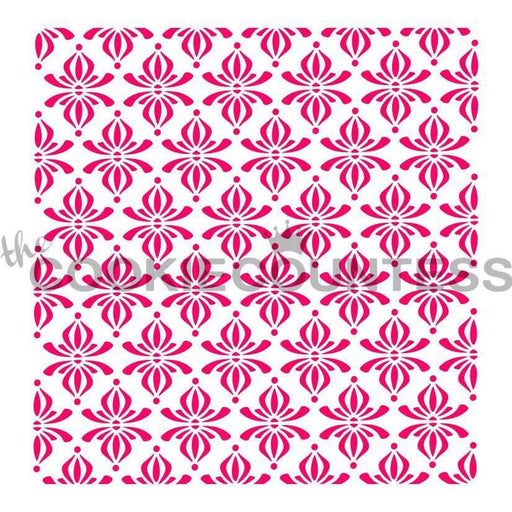The Cookie Countess Stencil Twirly Pattern Stencil