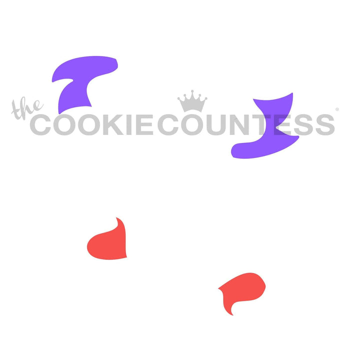 The Cookie Countess Stencil Waving Banner 2 Piece Stencil