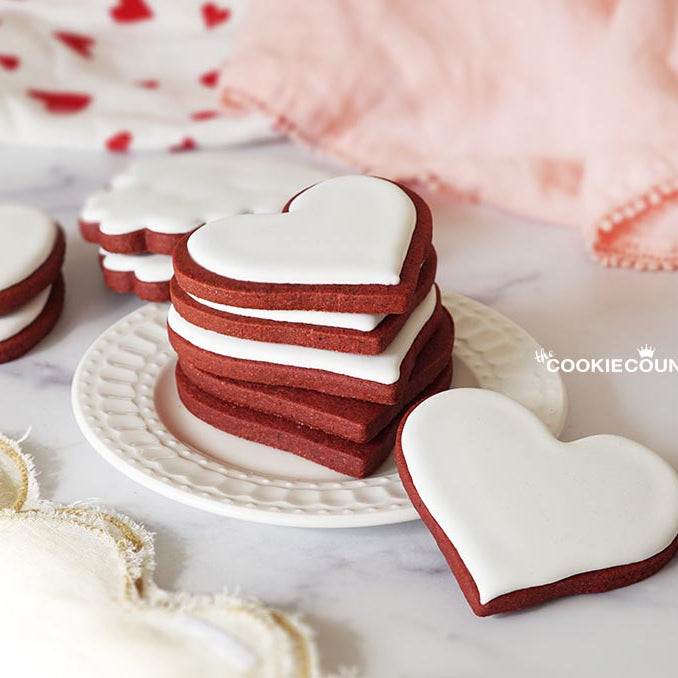 Red Velvet Cutout Cookies for Cookie Cutters