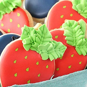 How to Make a Strawberry Basket Cookie Set