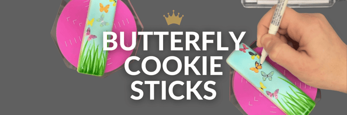 How to Decorate Butterfly Cookie Sticks - The Cookie Countess