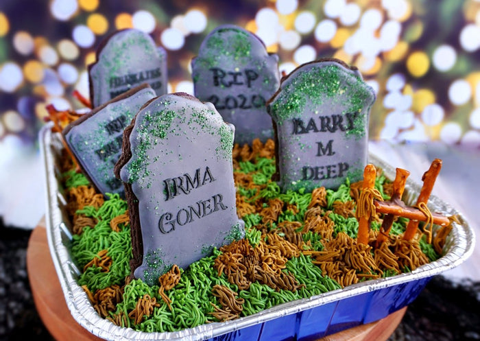 How to Make Halloween Graveyard Brownies - The Cookie Countess