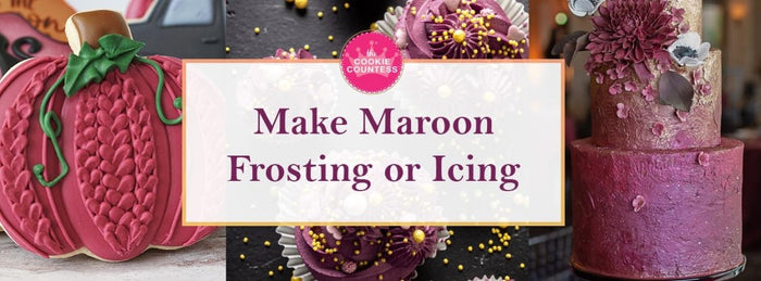 How to Make Maroon or Burgundy Icing and Frosting - The Cookie Countess