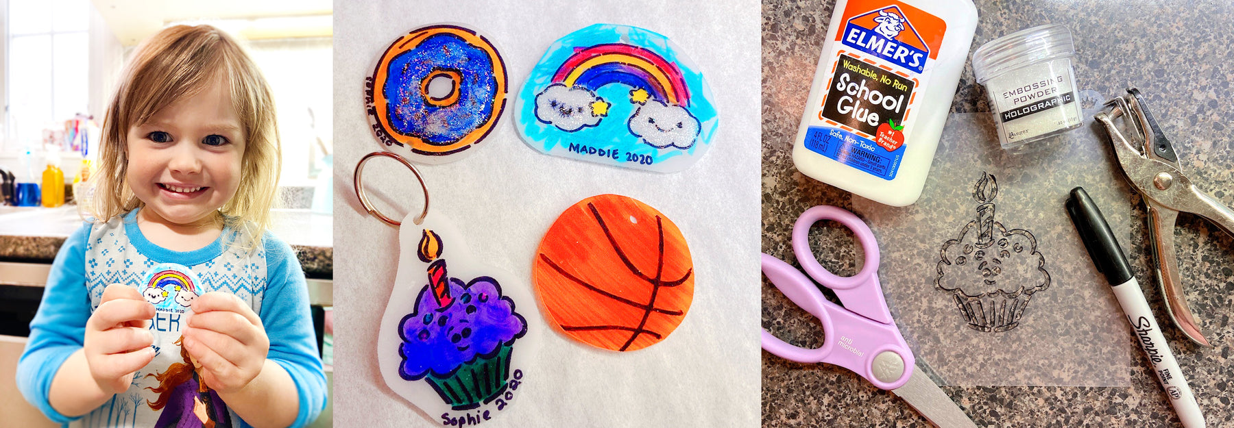 Sanity with Sarah: Use Stencils to Make Shrinky Dink Keychains