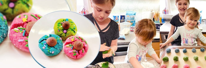 Sanity with Sarah: Peanut Butter Nest Cookies - Easy Baking with Kids! - The Cookie Countess