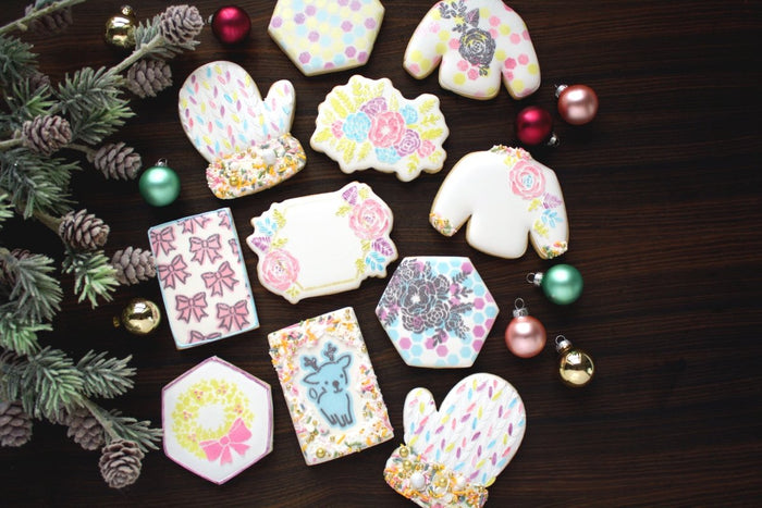 Vintage Inspired Pastel Christmas Cookies - How To - The Cookie Countess