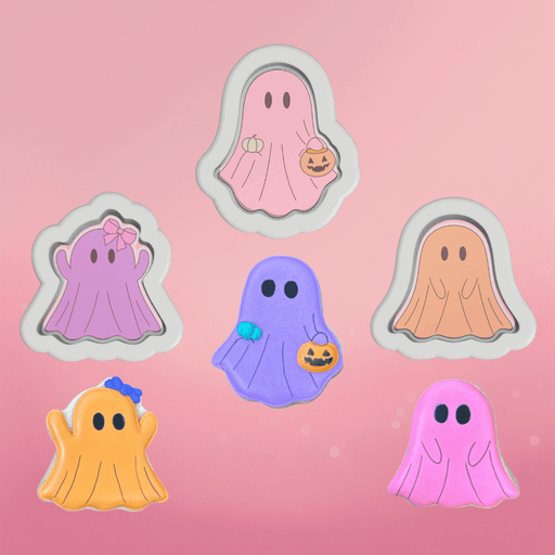 3pc Halloween Mini Ghosts Set Cookie Cutters - The Cookie Countess