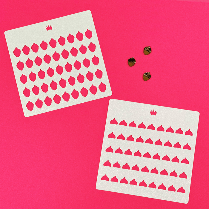 Acorn 2pc Sprinkle Stencil — The Cookie Countess
