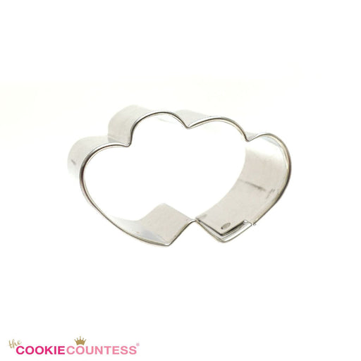 American Tradition Cookie Cutter Mini Double Heart Cookie Cutter 1.75"