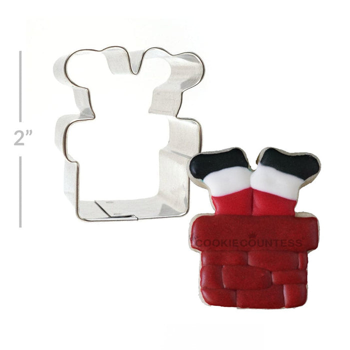 American Tradition Cookie Cutter Mini Santa Feet in Chimney Cookie Cutter 2"