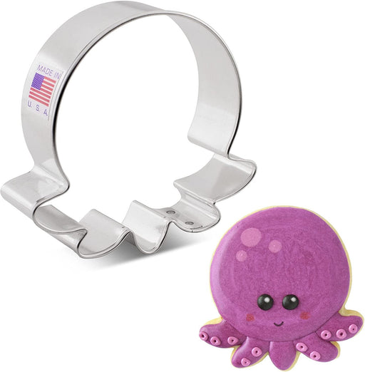 Ann Clark Cookie Cutter Cute Octopus Cookie Cutter 3" x 3 1/4"