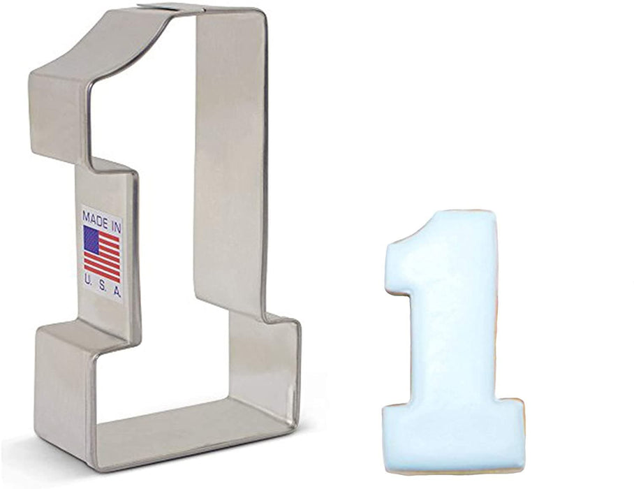 Number 1 Cookie Cutter 3 1/4