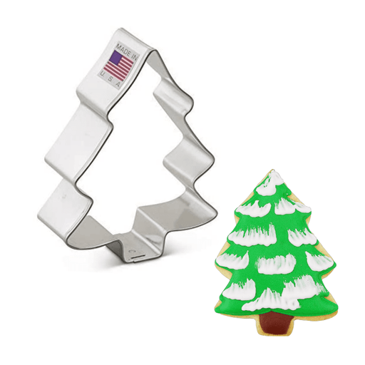 Ann Clark Cookie Cutter Snow Covered Tree Cookie Cutter 3 1/2"