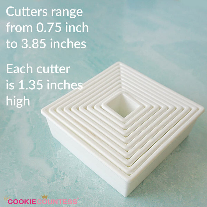 Ateco Cookie Cutter Ateco 9 Piece Cookie Cutter Set - Square