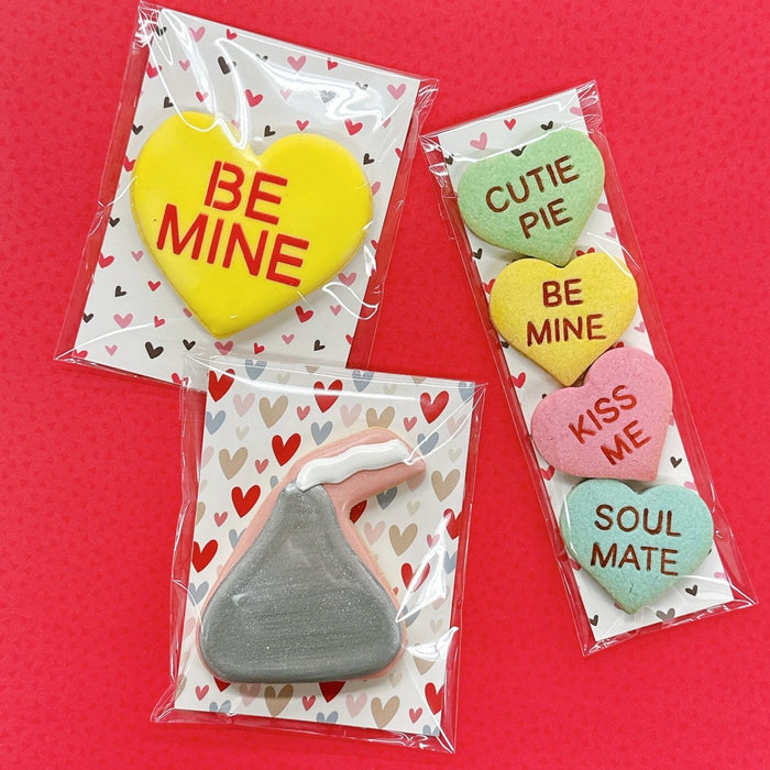 Valentine's Love Cookie Backer - Food Safe, Double Sided 3.75