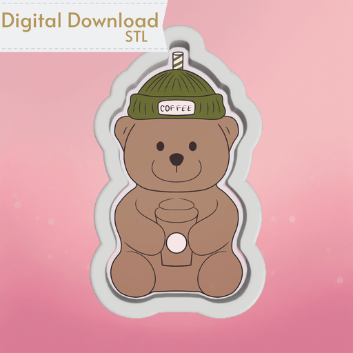 Bear Coffee Cup Cookie Cutter STL - The Cookie Countess