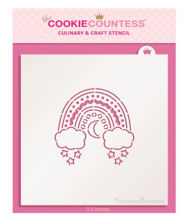 Boho Rainbow PYO Stencil - The Cookie Countess