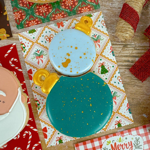 Bows and Stripes Cookie Backer - Food Safe, Double Sided 3.75" x 5" - The Cookie Countess