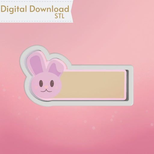 Bunny Plaque Cookie Cutter STL - The Cookie Countess