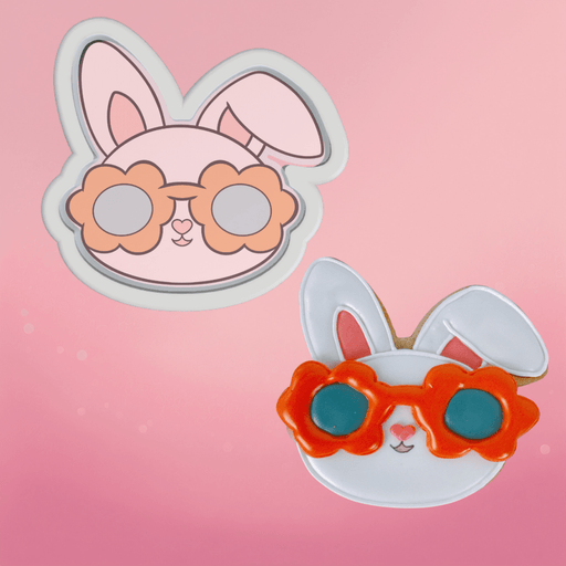 Bunny with Sunglasses Cookie Cutter - The Cookie Countess