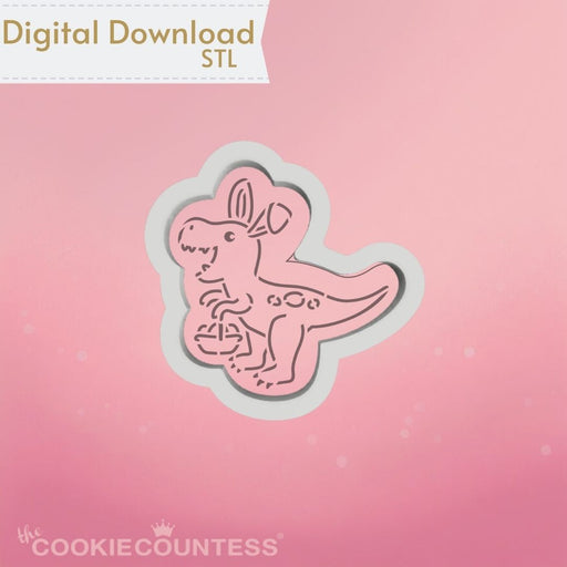 Bunnysaurus PYO Cookie Cutter STL - The Cookie Countess