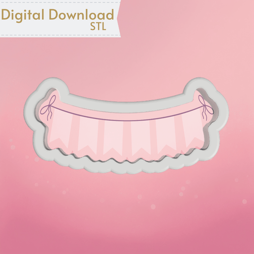 Bunting Cookie Cutter STL - The Cookie Countess