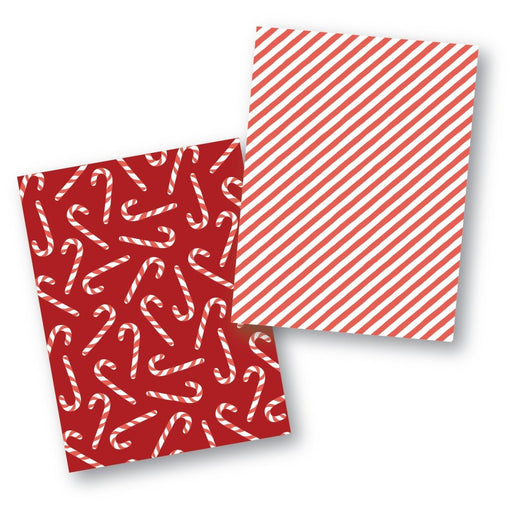 Candy Canes and Stripes Cookie Backer - Food Safe, Double Sided 3.75" x 5" - The Cookie Countess