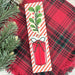 Candy Canes and Stripes Cookie Backer - Food Safe, Food Safe, Double Sided 2" x 7.5" - The Cookie Countess